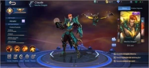 Conta Mobile Legends, várias skins e campeões.