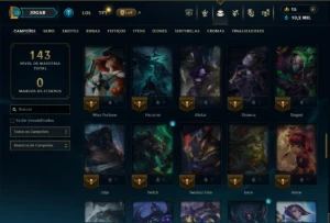 Mestre com 80 Champs e 17 Skins ( 36 PDL ) - League of Legends LOL