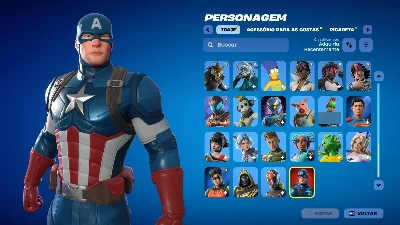 Conta Fortnite | 74 Skins | Captain America | Entrega automá