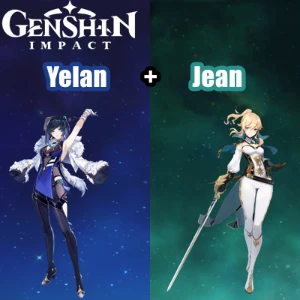 Conta Genshin Impact AR 7 com Yelan e Jean