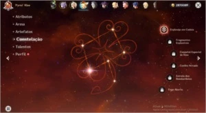 Conta Genshin impact com Xiao, Venti, Klee, Mona e Keqing