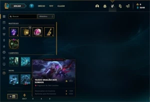 Conta ouro 4 com 34 Champs e 6 Skins + 2 Fragmentos - League of Legends LOL