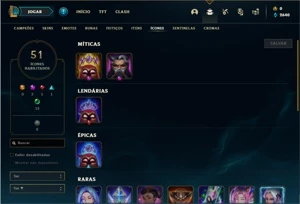Conta ouro 4 com 34 Champs e 6 Skins + 2 Fragmentos - League of Legends LOL