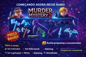 ITENS DO MM2 Icewing Batwing + Sets + itens para entrega - Roblox