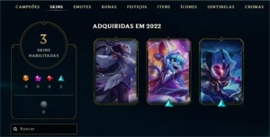 CONTA SMURF GOLD 1 4 SKINS ÉPICAS - League of Legends LOL