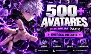 Pack 500+ Avatares Animes Carros | Entrega Imediata - Arte Digital Artes Canva