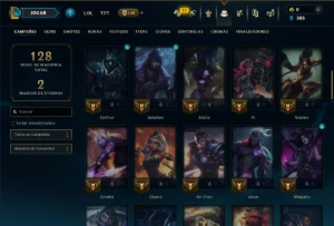 Esmeralda 1 com 70 Champs e 9 Skins - League of Legends LOL