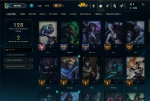 Esmeralda 1 com 70 Champs e 9 Skins - League of Legends LOL