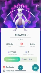 Conta Pokemon Go - Mewtwo - Pokémon