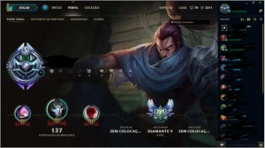 Conta Plat 1 ( Borda diamante ) - League of Legends LOL