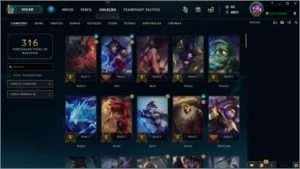 CONTA GOLD COM MUITAS SKINS/CAMPEÕES - League of Legends LOL