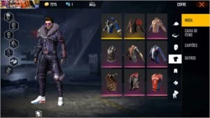 Conta com 3 passe incluindo o atual e algumas skins raras - Free Fire