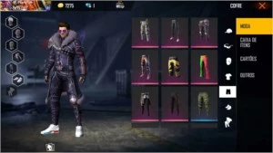Conta com 3 passe incluindo o atual e algumas skins raras - Free Fire