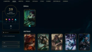 Conta League of Legends Full Acesso - 74 Champs e 39 Skins LOL