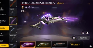 Conta de free fire com angelical , punho , coelhão,arma evol