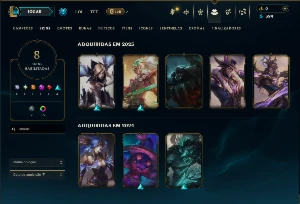 Platina 4 com 50 Champs e 8 Skins - League of Legends LOL