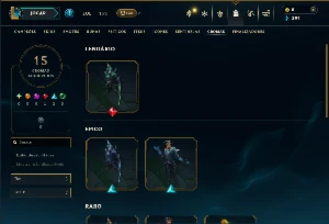 Platina 4 com 50 Champs e 8 Skins - League of Legends LOL
