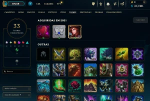 Conta Lol Bronze, 43K Ea, 37 Skins, Upada na Mão, Lvl 30 - League of Legends