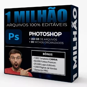 Pack +1 Milhão Arquivos | Redes Socias | Photoshop | Canva |