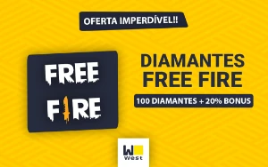 Free Fire - 100 Diamantes + 20% Bônus