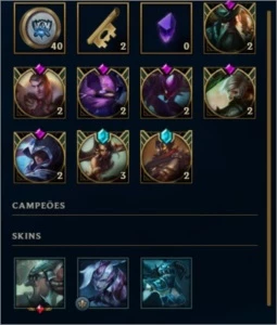 Conta Diamante 2, League of legends [16 Skins/40 Campeões] LOL