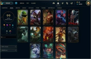 Conta de 2012 com 99 skins 110 icones 6 paginas de runas - League of Legends LOL