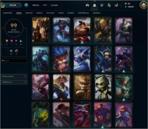Conta de 2012 com 99 skins 110 icones 6 paginas de runas - League of Legends LOL