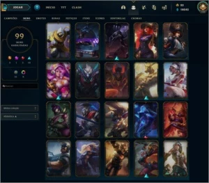 Conta de 2012 com 99 skins 110 icones 6 paginas de runas - League of Legends LOL