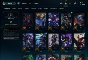 Conta Unranked com 36 Champs e 9 Skins - League of Legends LOL