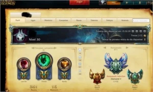 Conta diamante borda mestre - League of Legends LOL
