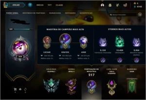 conta platina 1 diversas skins - League of Legends LOL