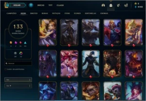 conta platina 1 diversas skins - League of Legends LOL
