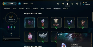 Conta lolzinho sem ELO com 1k de skin - League of Legends