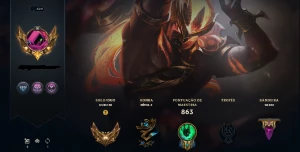 Conta lolzinho sem ELO com 1k de skin - League of Legends