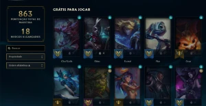 Conta lolzinho sem ELO com 1k de skin - League of Legends