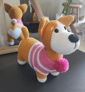 Cachorrinho Corgi - Menina - Artesanato e Personalizados