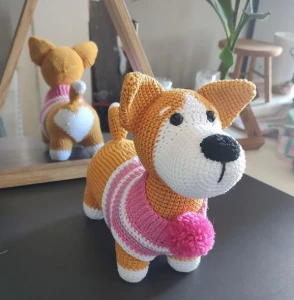 Cachorrinho Corgi - Menina - Artesanato e Personalizados