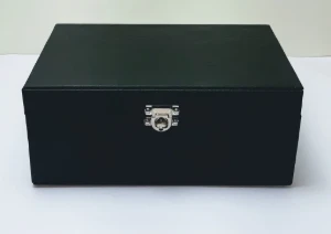 Estojo Grande Preto e Azul para Joias e Bijuterias - Artesanato e Personalizados