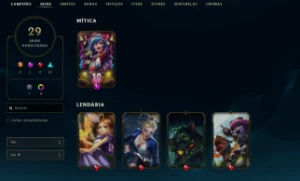 Conta League of Legends Full Acesso - 61 Champs e 29 Skins LOL