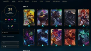 Conta League of Legends Full Acesso - 61 Champs e 29 Skins LOL