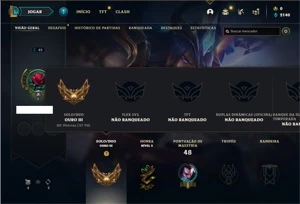 Conta ouro 3 com 32 Champs e 4 Skins + 4 Fragmentos de skins - League of Legends LOL
