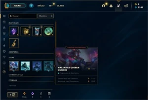 Conta ouro 3 com 32 Champs e 4 Skins + 4 Fragmentos de skins - League of Legends LOL