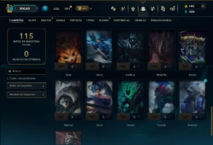 Platina 3 com 45 Champs e 1 Skin - League of Legends LOL