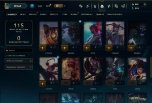 Platina 3 com 45 Champs e 1 Skin - League of Legends LOL