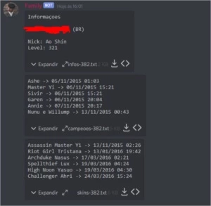 Bot de info de league of legends, Valor ** MENSAL ** LOL