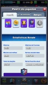 Conta Clash royale nível 11 pode ser trocado de nome.