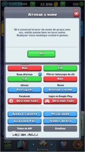 Conta Clash royale nível 11 pode ser trocado de nome.