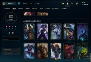 CONTA DE LOL DE 2013 COM 53 SKINS E ICONES RAROS - League of Legends