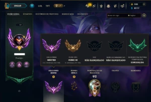 Mestre com 75 Champs e 9 Skins ( 59 PDL ) - League of Legends LOL