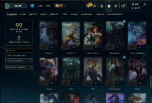 Mestre com 75 Champs e 9 Skins ( 59 PDL ) - League of Legends LOL